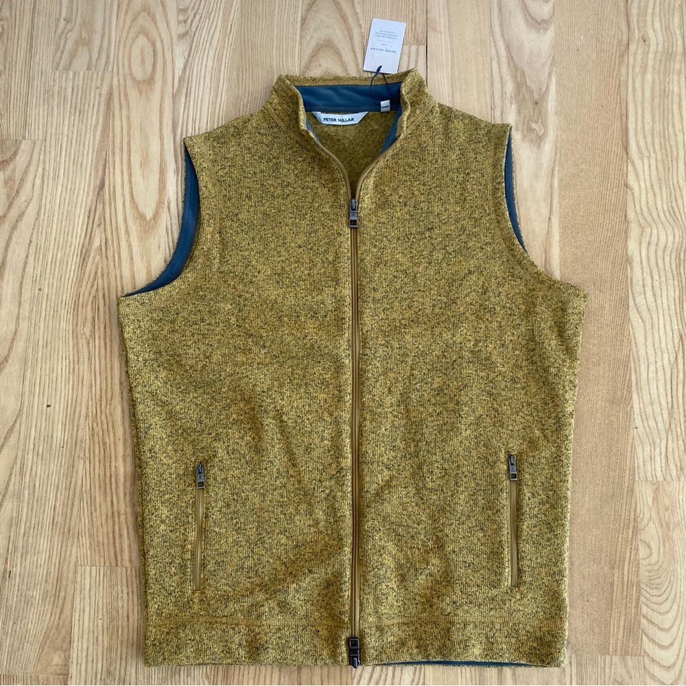 Peter Millar Crown Jumper Vest Travel Golf Performance Dijon Fall Work MF23K61